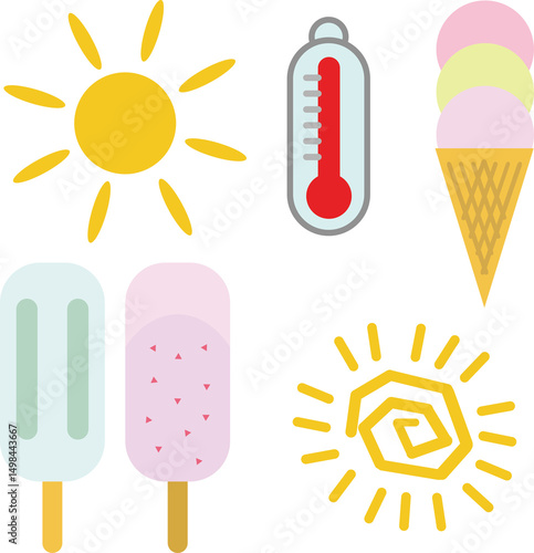 A collection of images related to summer