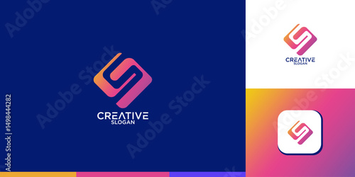initial letter s abstract monogram logo vector design