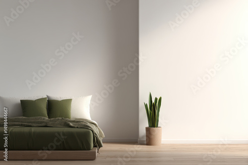 serene bedroom interior design for  emphasizing harmony and comfort