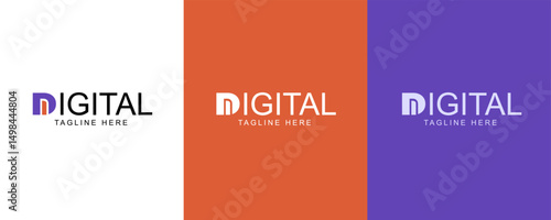 Logotype Digital Simple Logo Design Template, Modern Logo Template, Innovate technology startup logo concept, for Business, Web