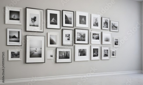 Modern gallery wall, customizable frames, white background, white background, frame mockup, mockup