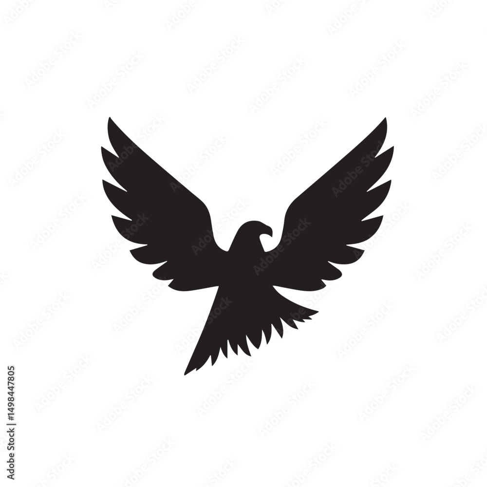 Fototapeta premium eagle logo vector Bold and clean eagle logo vector, with sharp lines and a strong silhouette 