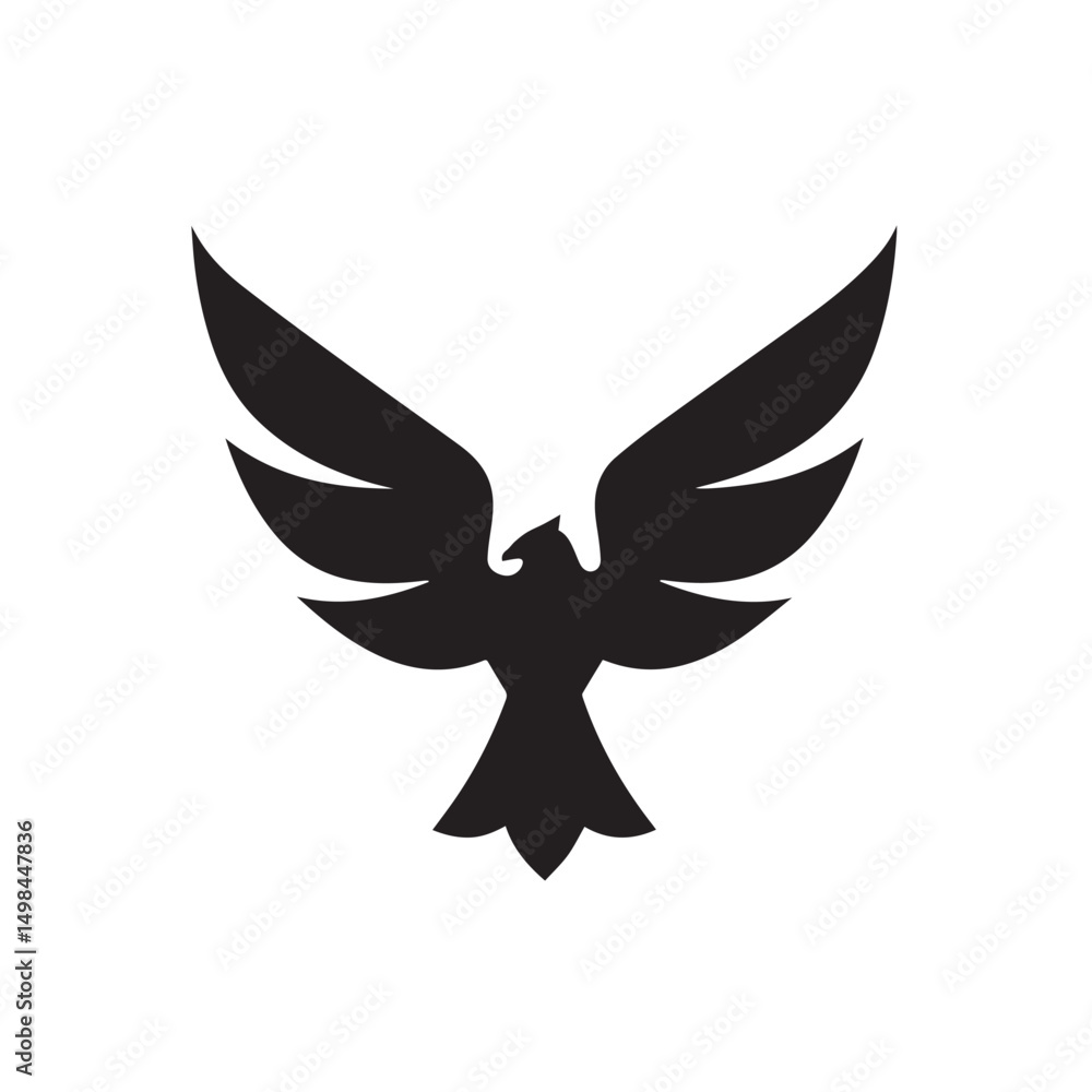 Fototapeta premium eagle logo vector Bold and clean eagle logo vector, with sharp lines and a strong silhouette 