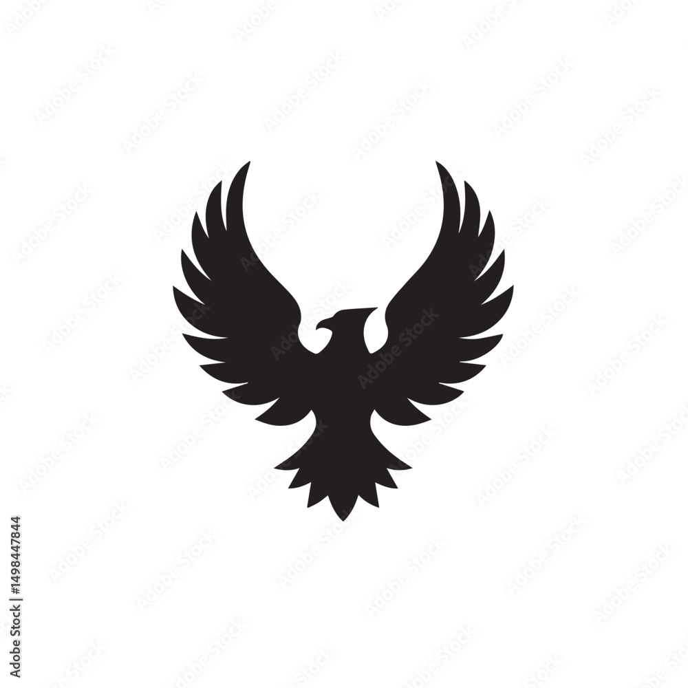 Fototapeta premium eagle logo vector Bold and clean eagle logo vector, with sharp lines and a strong silhouette