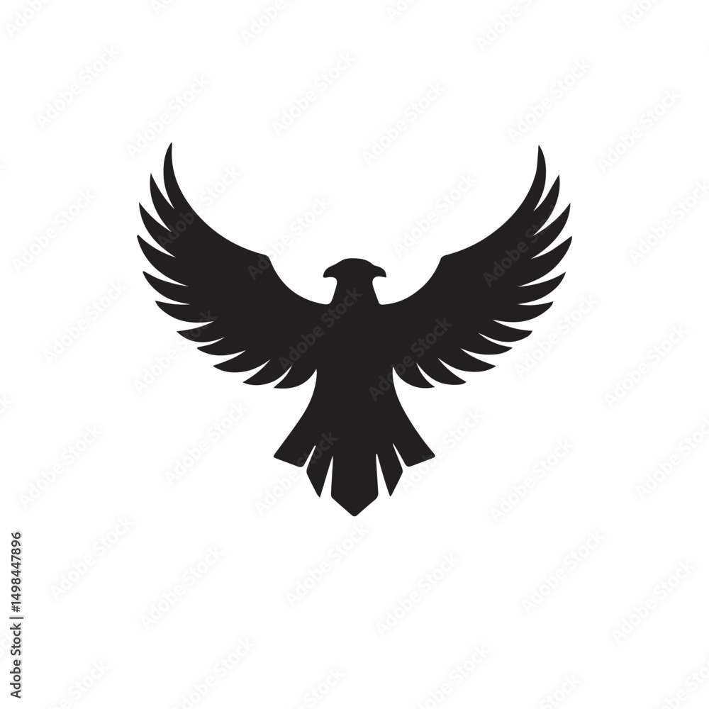 Fototapeta premium eagle logo vector Bold and clean eagle logo vector, with sharp lines and a strong silhouette 