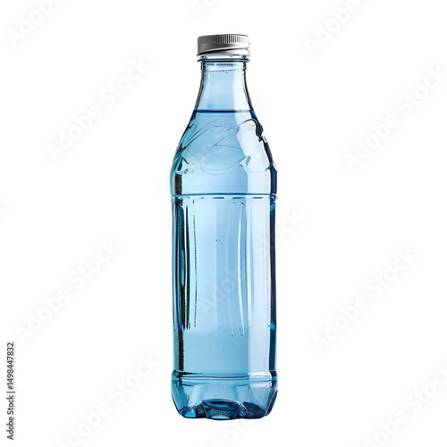 Wallpaper Mural Blue plastic water bottle on black background Torontodigital.ca