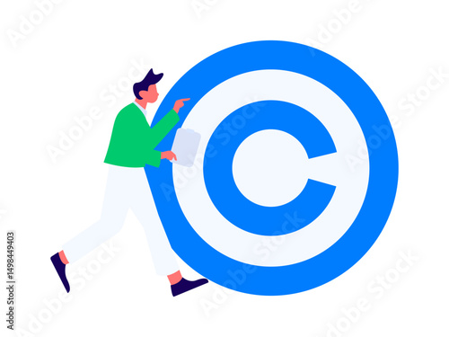 Protect intellectual property flat vector concept operation hand drawn illustration
