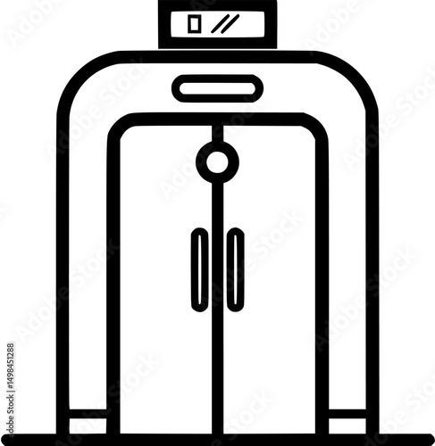 Revolving door a cylindrical entry