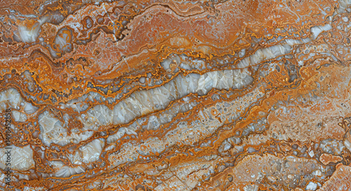 Polished Ocean Jasper Stone Slab Abstract Texture