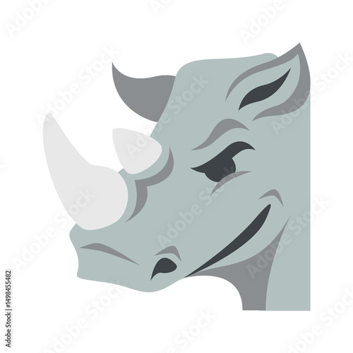vector illustration of a rhinoceros