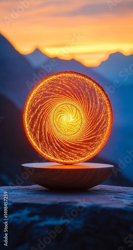 Sunset Spiral Orb Mountaintop.