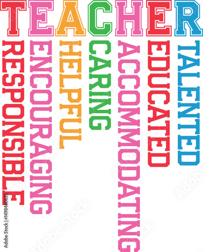 Teacher- Talented Educated Accommodating caring Helpful Encouraging Responsible