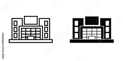 Mall building icon design template