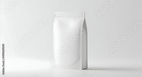 White food pouch packaging mockup
