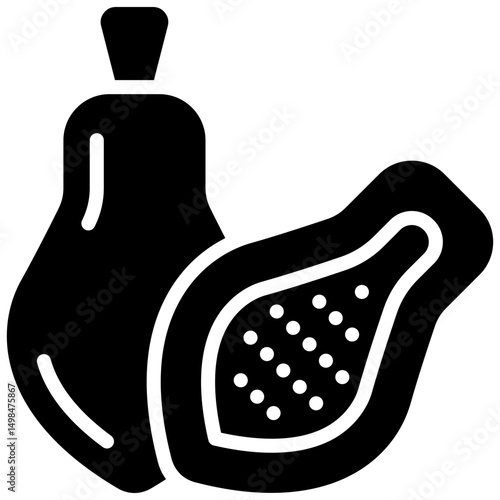 Papaya glyph icon