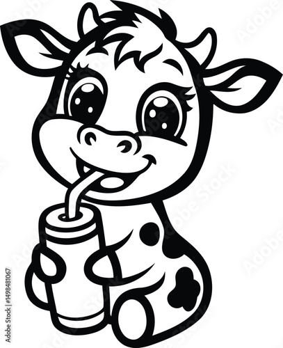 Cute and cartoon style animals vector, Premium quality animals vector illustration design, Stylish cartoon silhouette and line art vector design