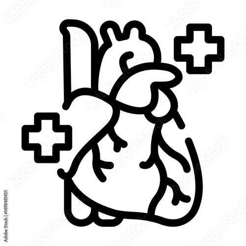 healthy heart Line Icon