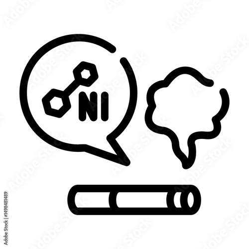 nicotine Line Icon
