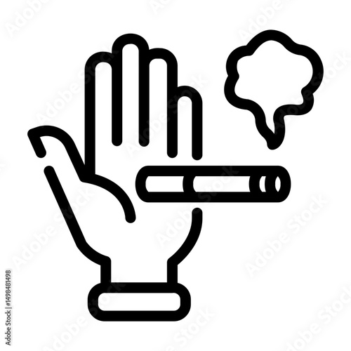 no smoking Line Icon