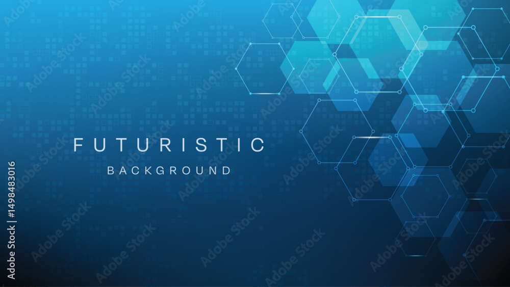 Blue Futuristic Abstract technology background Hi-tech system concept vector illustration Blue Futuristic Abstract technology background Hi-tech system concept vector illustration