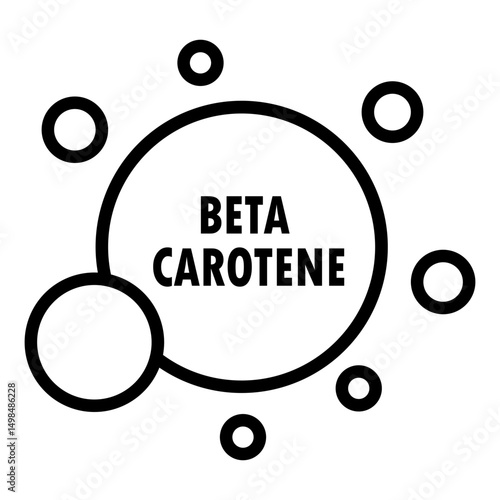 beta carotene line icon