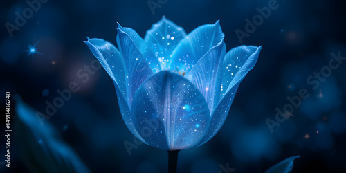 Blue flowers background