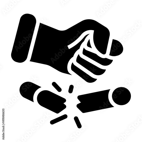smash cigarette Solid icon