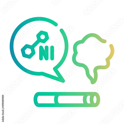 nicotine Line Gradient Icon