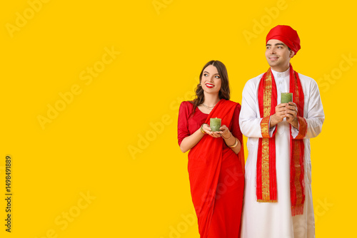 Beautiful Indian couple wit...