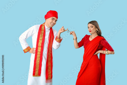 Beautiful Indian couple wit...