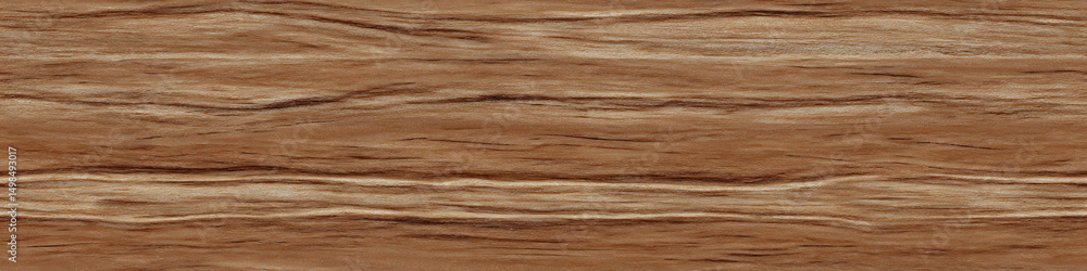 Fototapeta premium Brown, lengthy, walnut-like wooden texture - Seamless , pattern , background , tile
