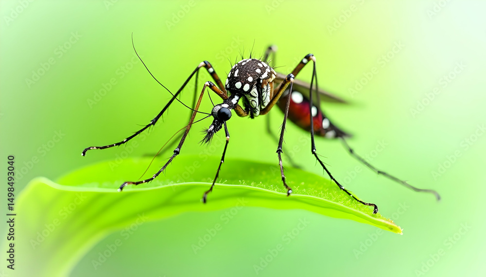 Fototapeta premium Mosquito on Leaf