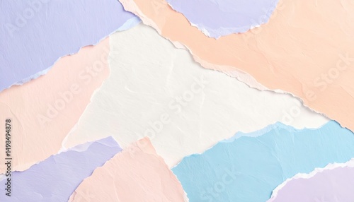Layered Pastel Paper Textures In Soft Lavender Blue Cream And Beige Tones