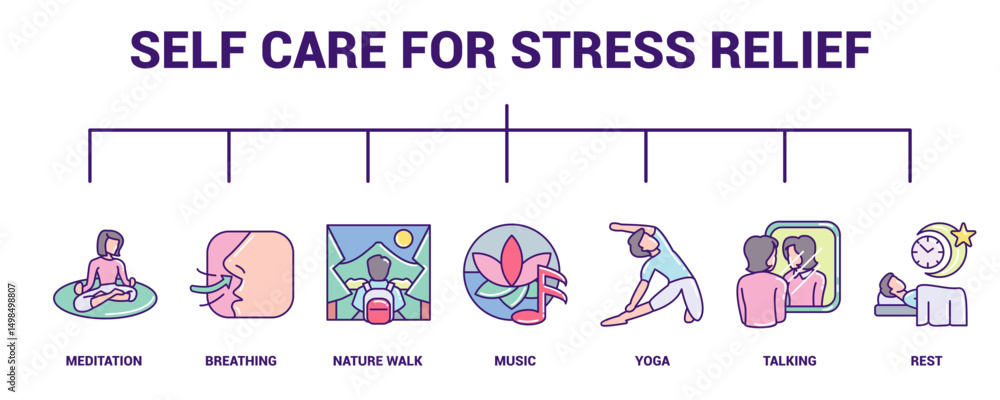 Obraz premium Self Care for Stress Relief