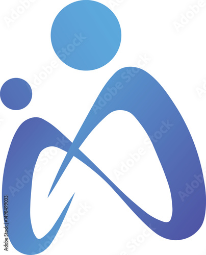 Letter N People logo Design, N human logo