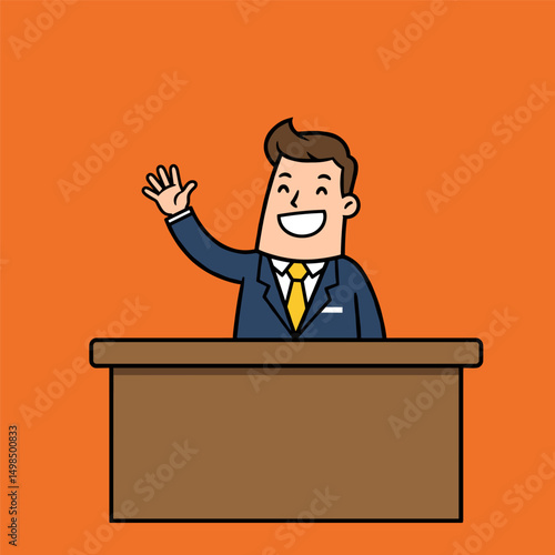 A female bank teller logo with a headset and friendly smile.