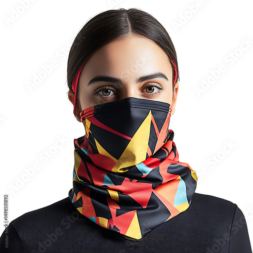 Sport Inspired Cooling Bandana with a Breathable Qu Isolated on Transparent Background