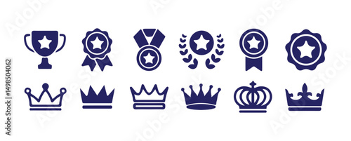 Royal Crown and Medal Icon Pack