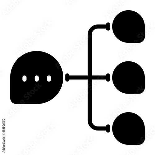 communication icon, glyph icon style
