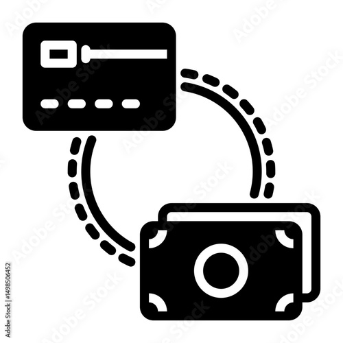 payment icon, glyph icon style