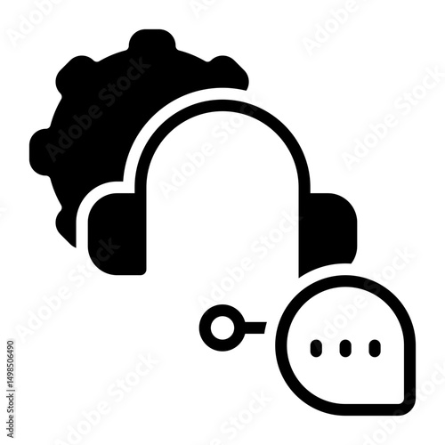 support icon, glyph icon style