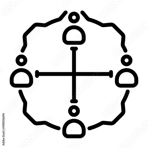 team icon, line icon style