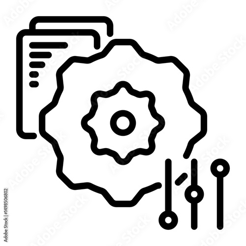 setting icon, line icon style