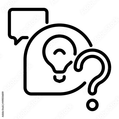 consult icon, line icon style