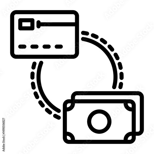 payment icon, line icon style