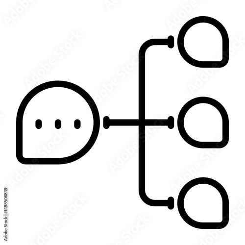 communication icon, line icon style