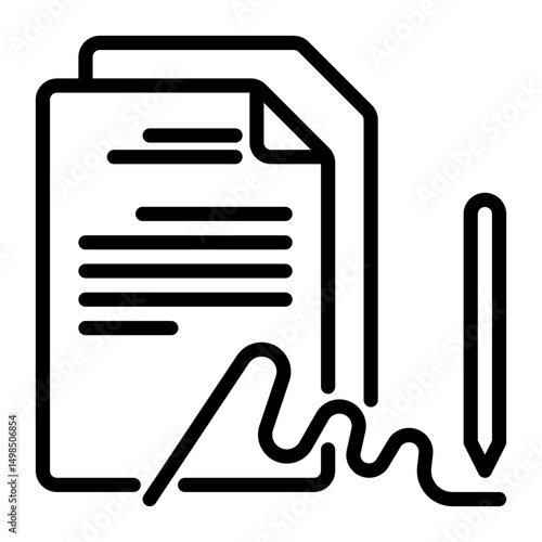 contract icon, line icon style