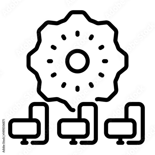 install icon, line icon style