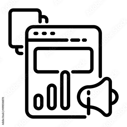 landing page icon, line icon style
