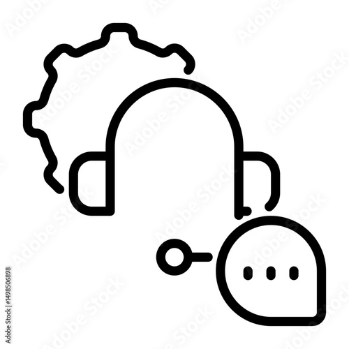 support icon, line icon style
